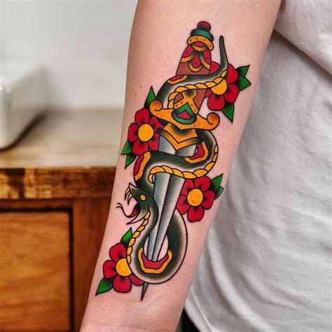 traditional snake tattoos.